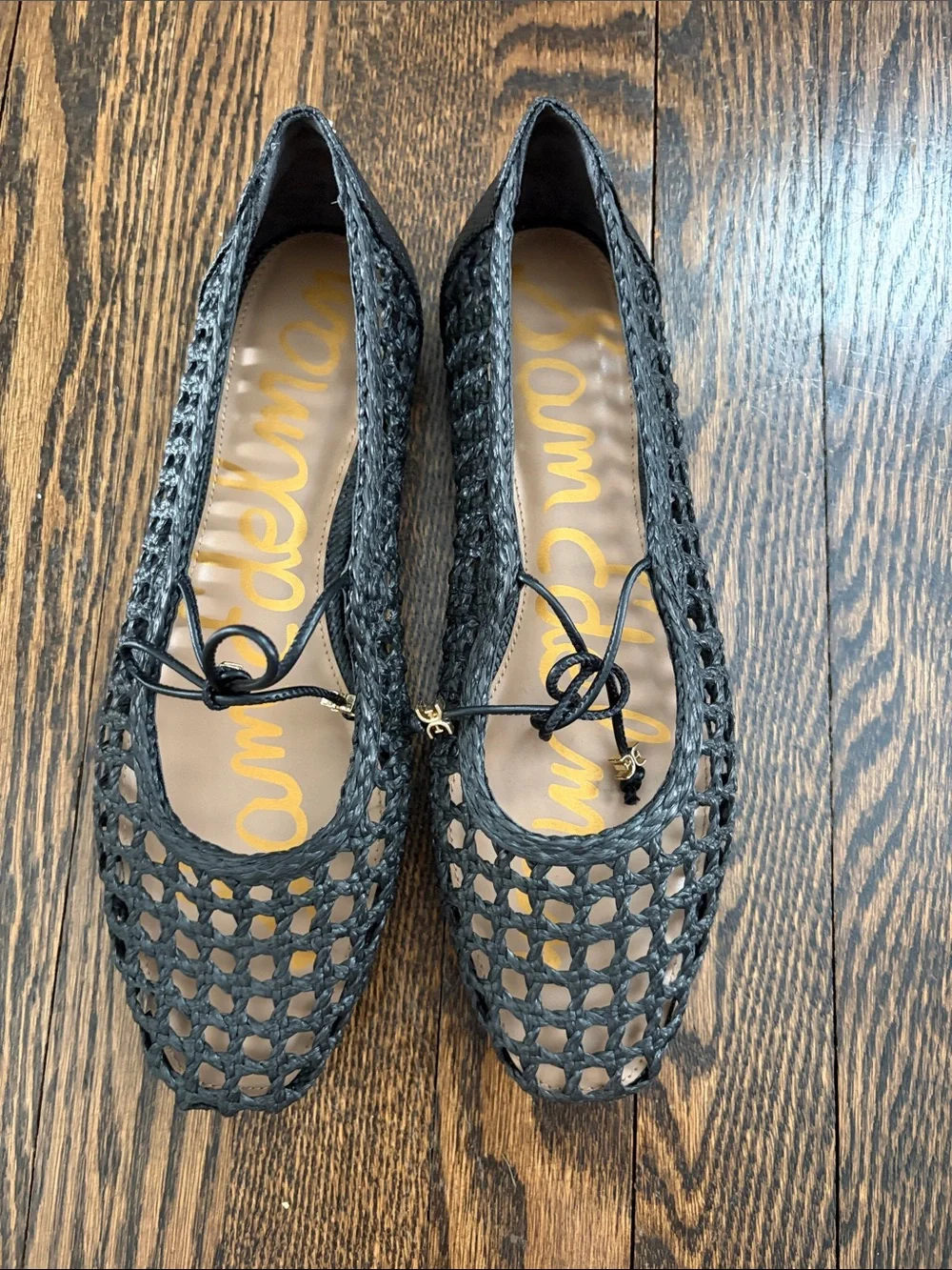 Sam Edelman Black Woven Lace-Up Loafer